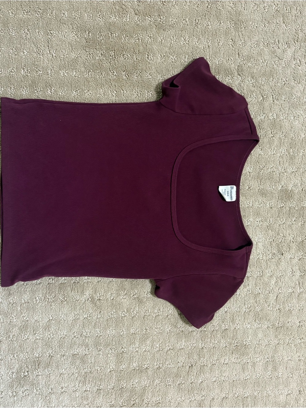 No Boundaries Girls' Short Sleeve Scoop Neck Top in Plum